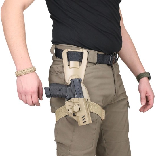 BG BLACK GRİPS SARSILMAZ P8-L ALÇAK TAŞIMA TAKTİK POLİMER KILIF KUM