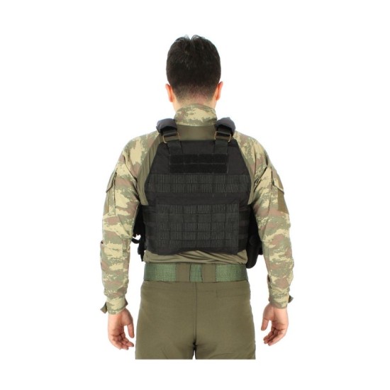 Siyah TactiKal Balistik Plaka Takılabilir Hücum Yeleği