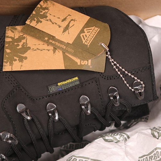 WARBOOTS BLK-1054 SU GEÇİRMEZ KAYMAZ ÇİFT TABAN GARANTİLİ NUBUK BOT SİYAH -30 DERECE