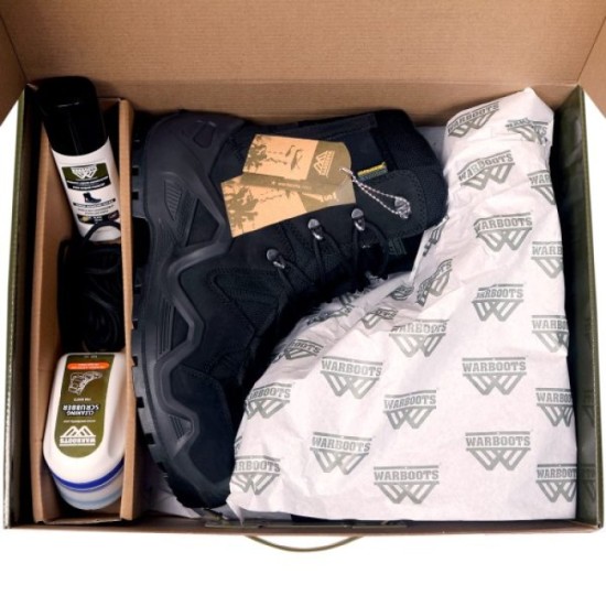 WARBOOTS BLK-1047 SU GEÇİRMEZ KAYMAZ ÇİFT TABAN GARANTİLİ NUBUK BOT SİYAH